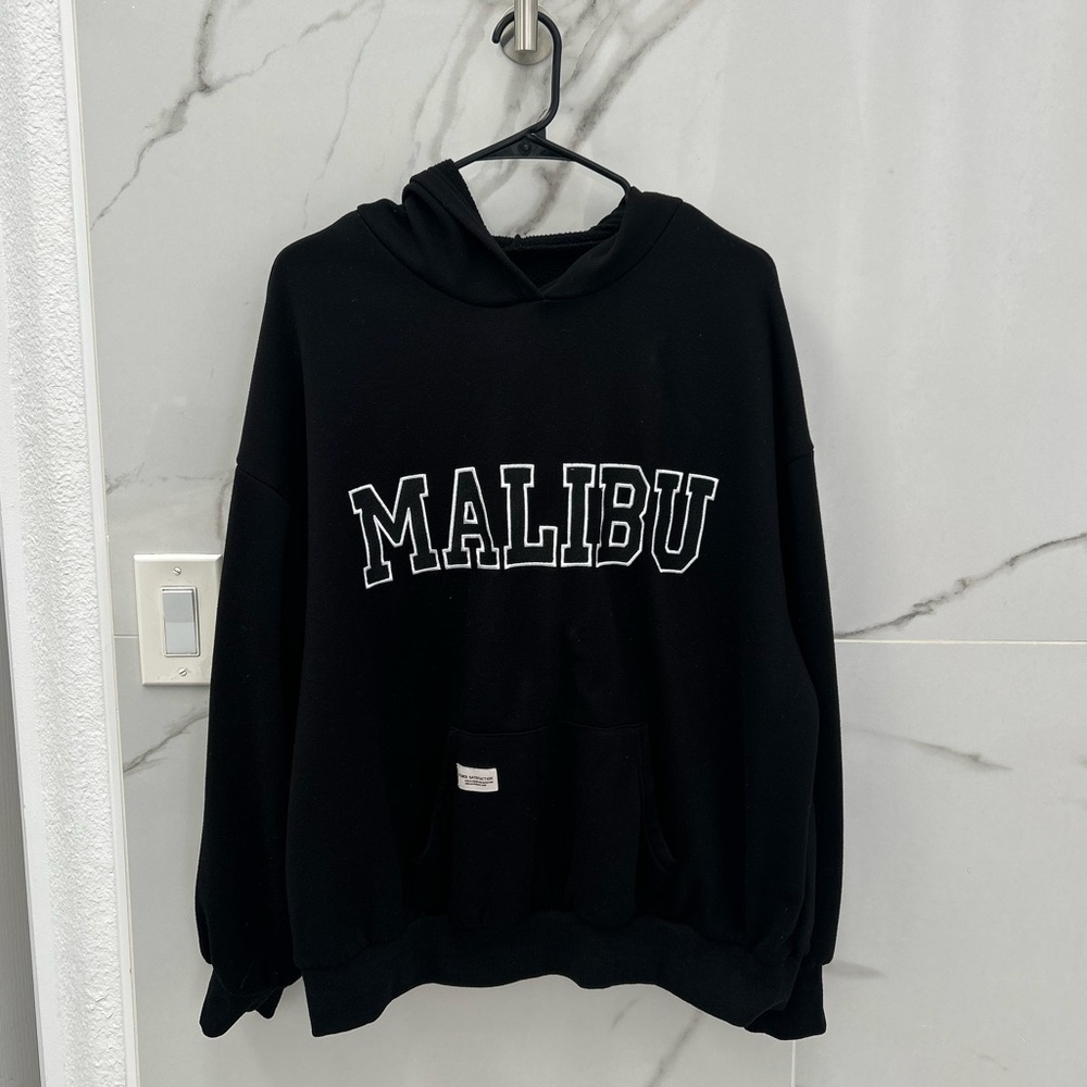 SHEIN Black 'Malibu' Hoodie Sweatshirt